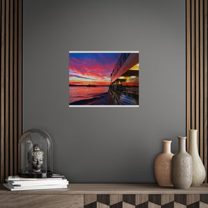 Sunset on the Manly Ferry Poster - For Australian Orders Nautical Wall Art, Coastal Decor, Beach House Print, Gift for Sailors, Age Spots Included 