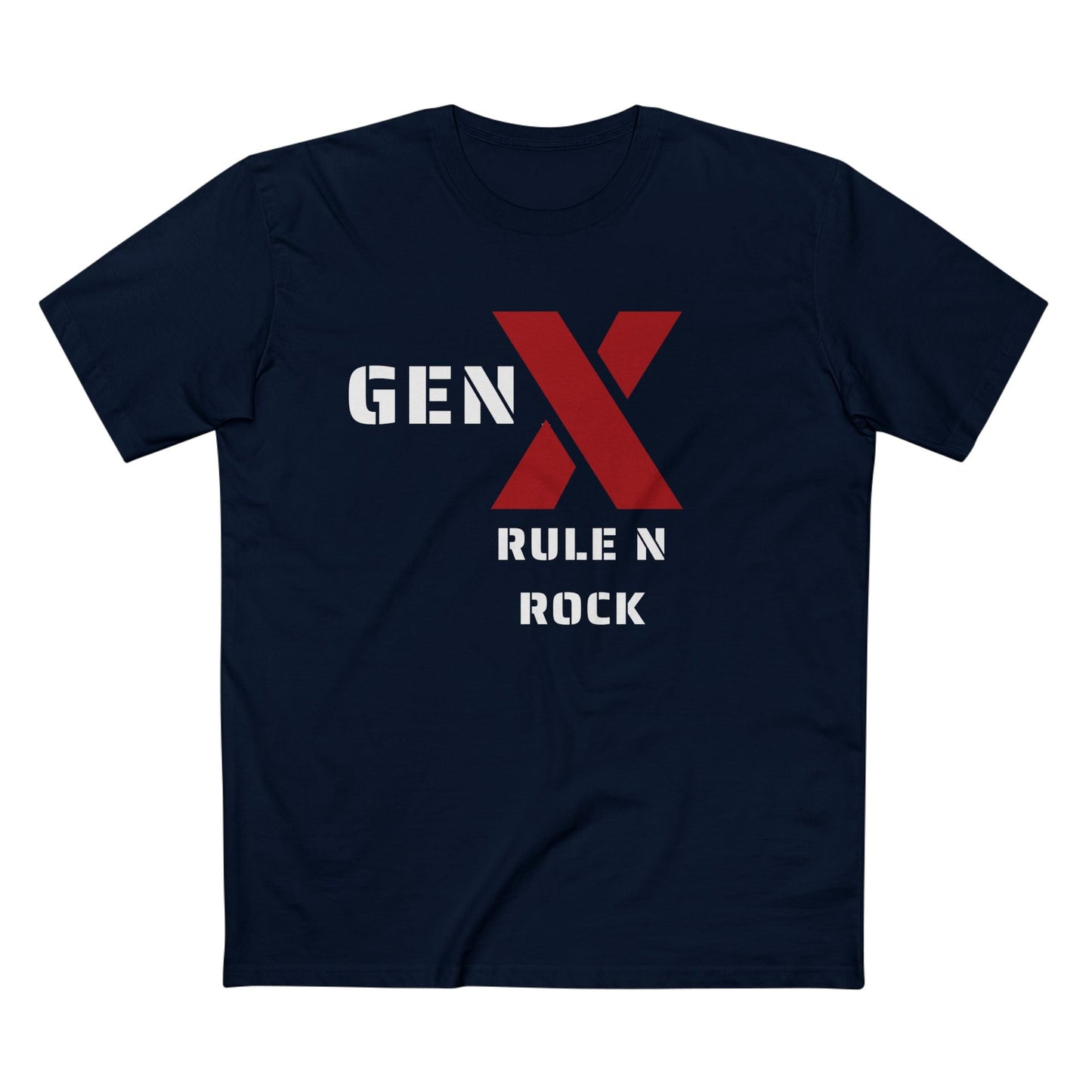 Gen X Rock n Rule Graphic Tee - Nostalgic Gen X T-Shirt, Vintage Style Tee, Gift for Generation X, Casual Wear, Retro Shirt 