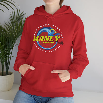 Lost Manly custom logo Manly Beach Surf Hoodie – Sydney Australia Vintage Surf Crest Hoodie - Lost Manly Shop