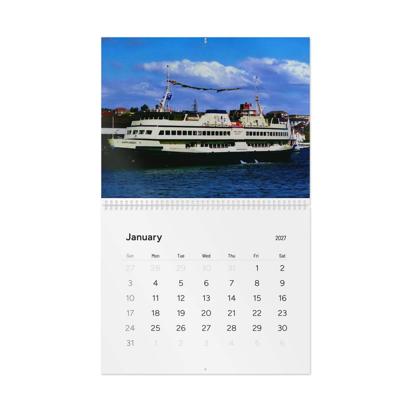 Seven Miles from Sydney – The Freshwater Ferries – MV Narrabeen 2027 Wall Calendar