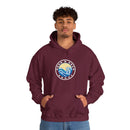 Hoodie with free Canva custom design logo front back Bondi bnb/Bilgola 