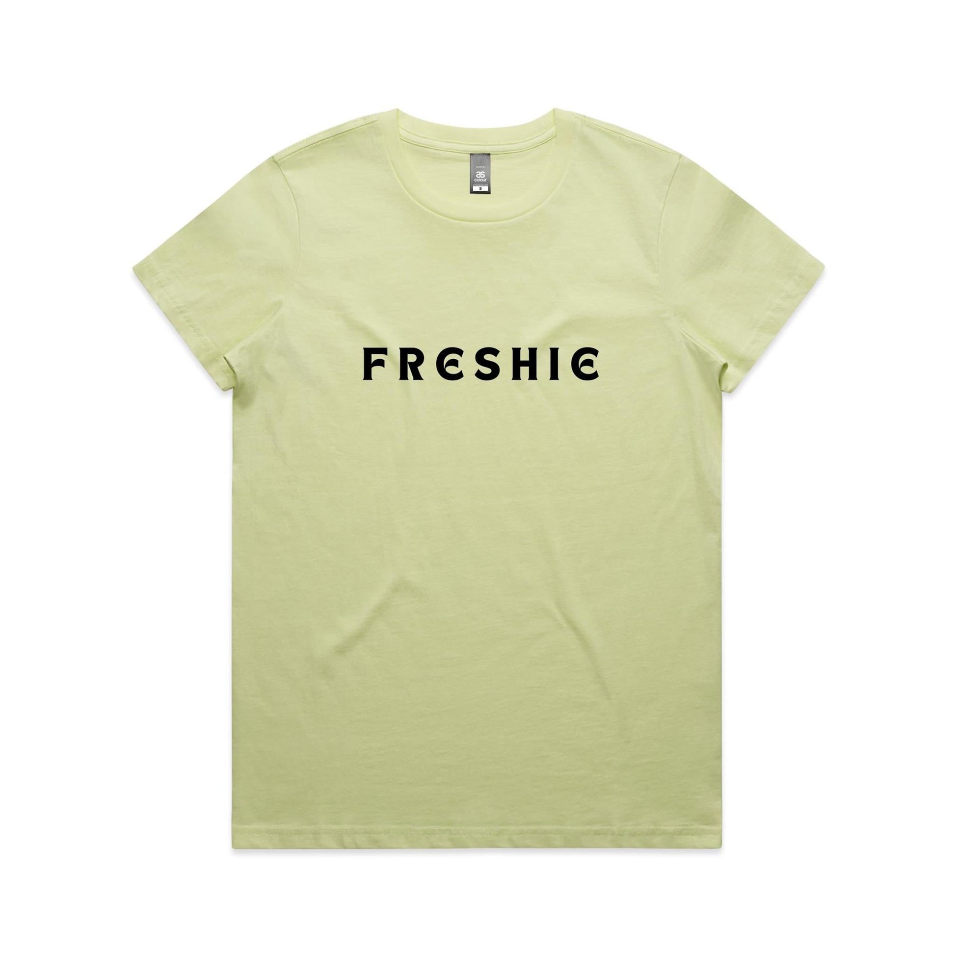AS Colour Women's Maple Tee Freshie custom logo black font 