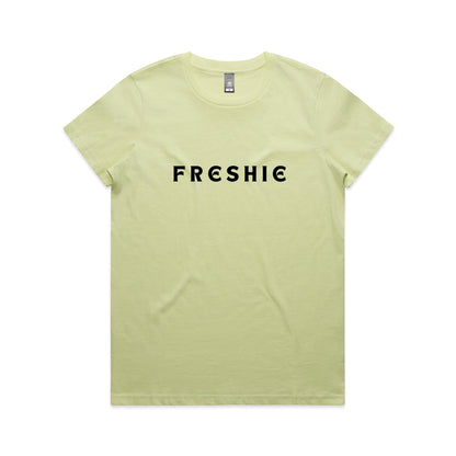 AS Colour Women's Maple Tee Freshie custom logo black font 