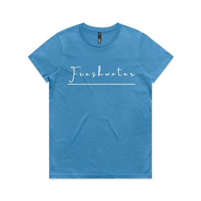 Lost Manly Custom Freshwater Beach Logo Edition AS Colour Women's Maple Tee - Lost Manly Shop