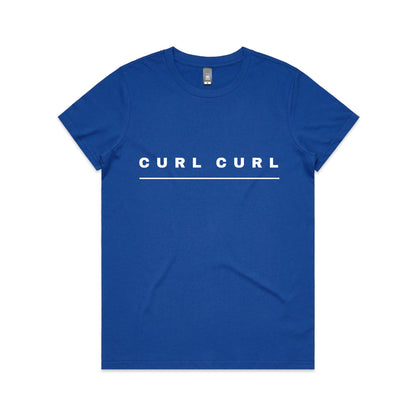 Lost Manly custom logo Curl Curl edition AS Colour Women's Maple Tee - Lost Manly Shop