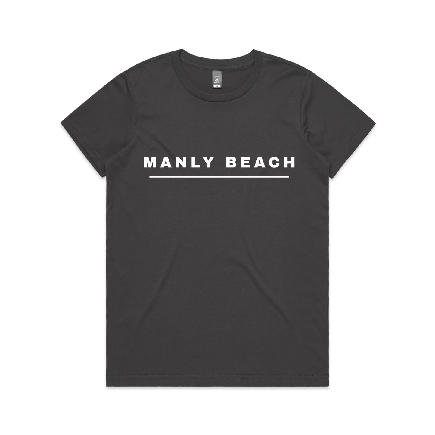 Lost Manly custom logo Manly Beach edition AS Colour Women's Maple Tee (vibrant colours) - Lost Manly Shop