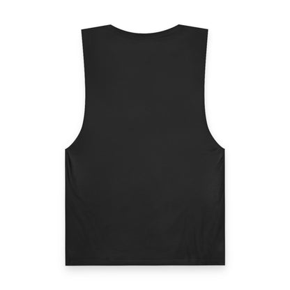 Lost Manly custom logo edition Barnard Tank Top — Minimalist White Muscle Tank - Lost Manly Shop