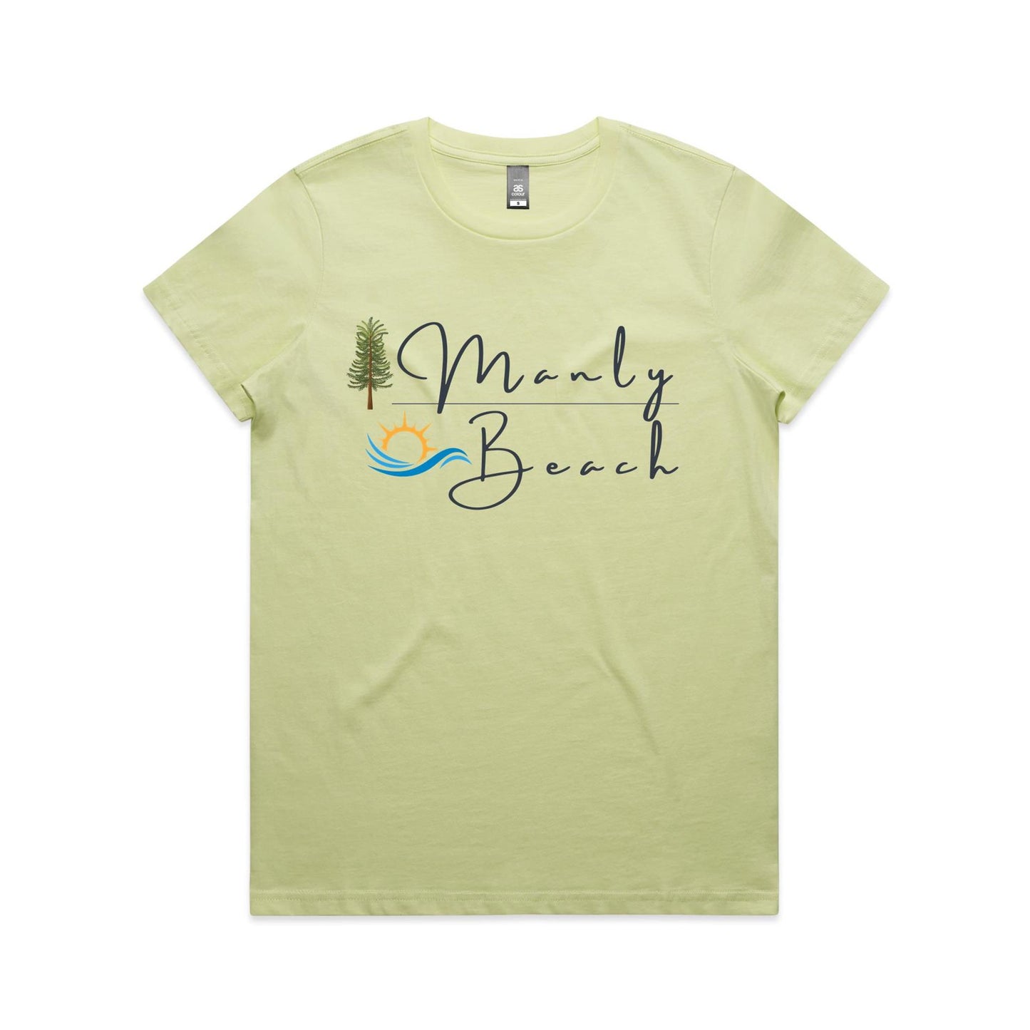 Lost Manly Custom Manly Beach Logo Limited Edition AS Colour Women's Maple Tee - Lost Manly Shop