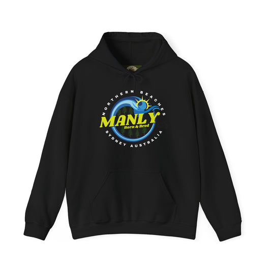 Lost Manly custom logo Manly Beach Surf Hoodie – Sydney Australia Vintage Surf Crest Hoodie - Lost Manly Shop