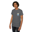 Heavy Cotton T-Shirt with free Canva custom designed logo front and back 