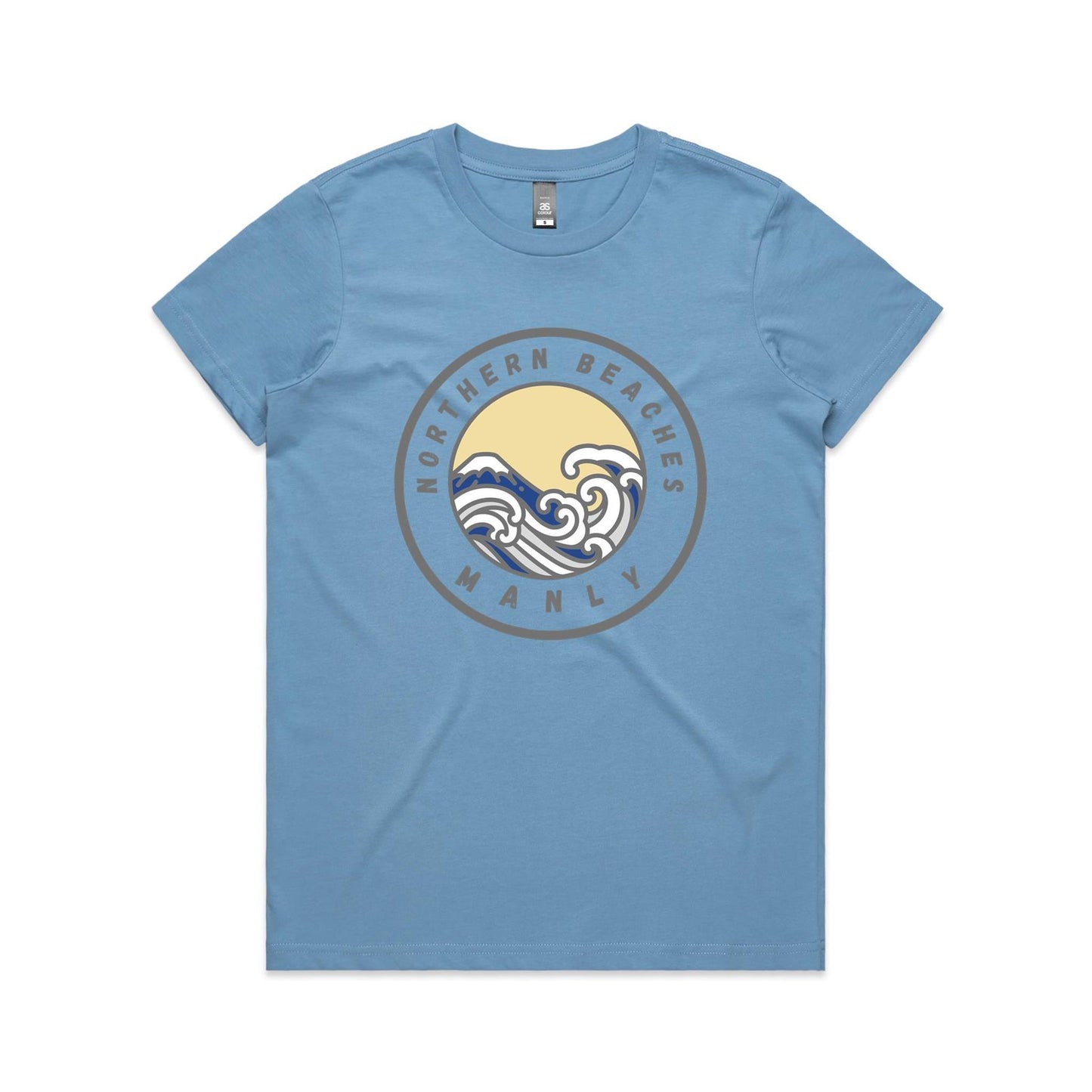 Lost Manly Custom Logo Northern Beaches Manly Edition AS Colour Women's Maple Tee - Lost Manly Shop