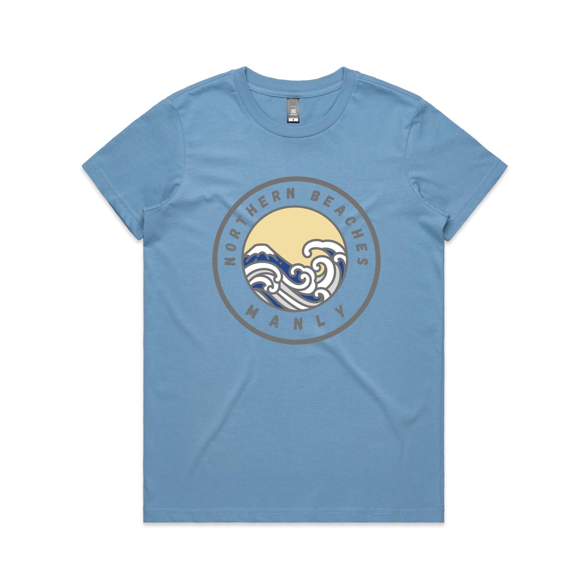 Lost Manly Custom Logo Northern Beaches Manly Edition AS Colour Women's Maple Tee - Lost Manly Shop