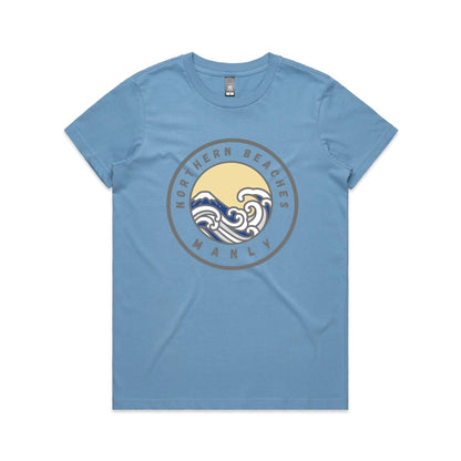 Lost Manly Custom Logo Northern Beaches Manly Edition AS Colour Women's Maple Tee - Lost Manly Shop