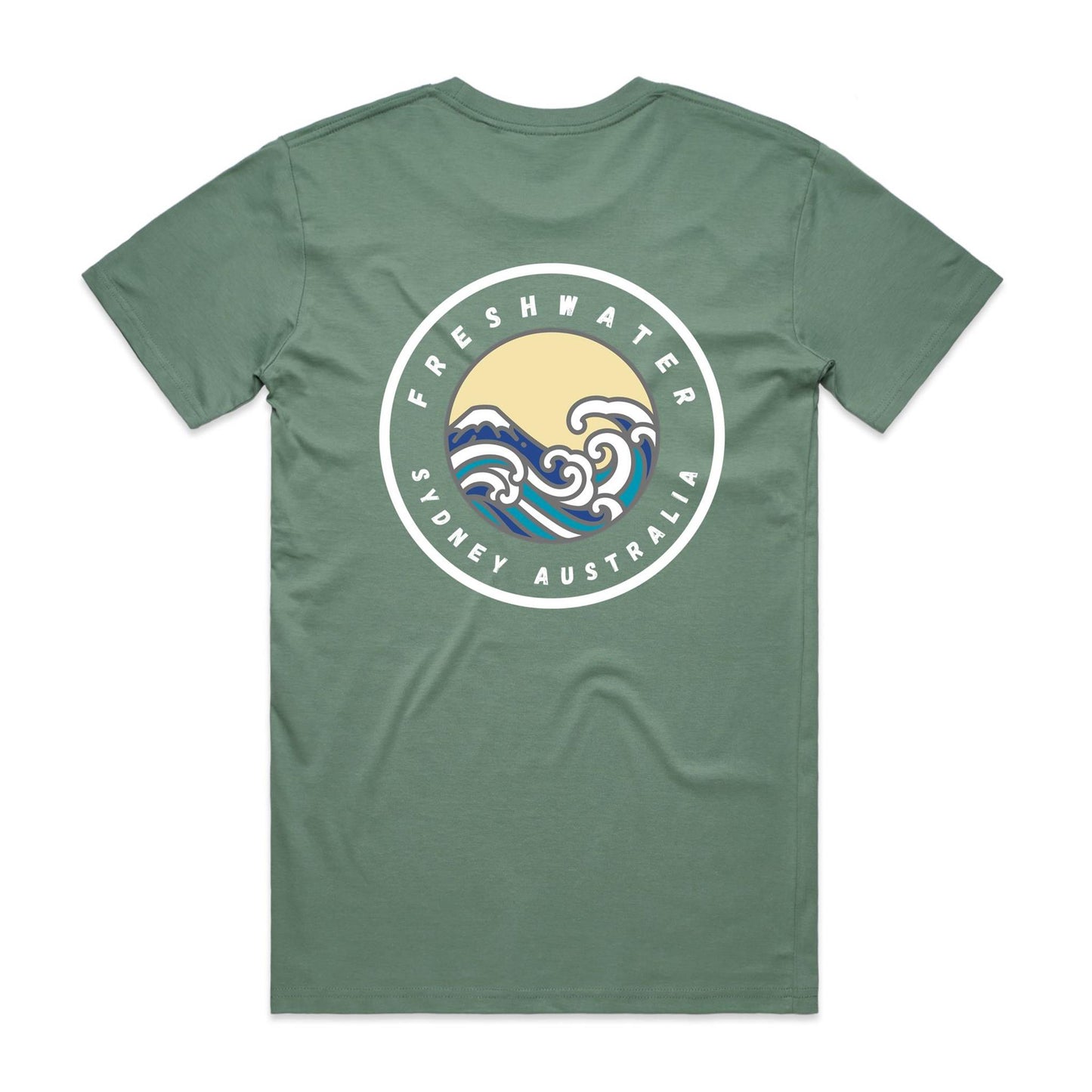 Freshwater Sydney Australia Double Logo Collection Comfy Cotton Tee - Lost Manly Shop