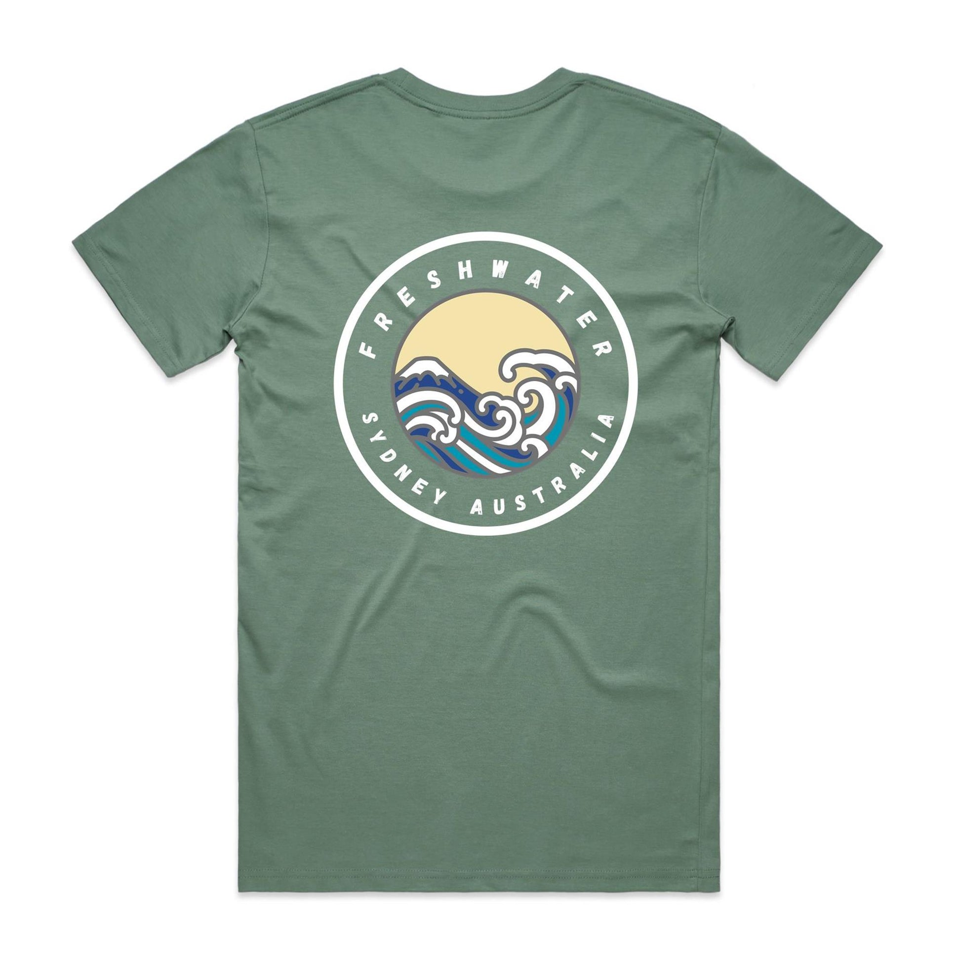 Freshwater Sydney Australia Double Logo Collection Comfy Cotton Tee - Lost Manly Shop
