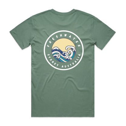 Freshwater Sydney Australia Double Logo Collection Comfy Cotton Tee - Lost Manly Shop
