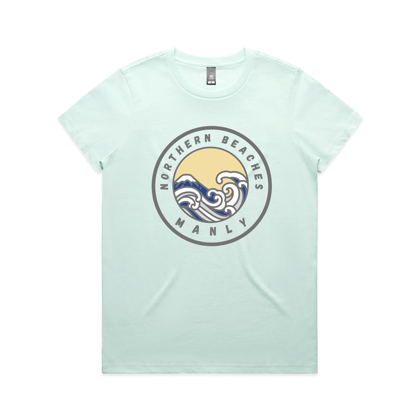 Lost Manly Custom Logo Northern Beaches Manly Edition AS Colour Women's Maple Tee - Lost Manly Shop