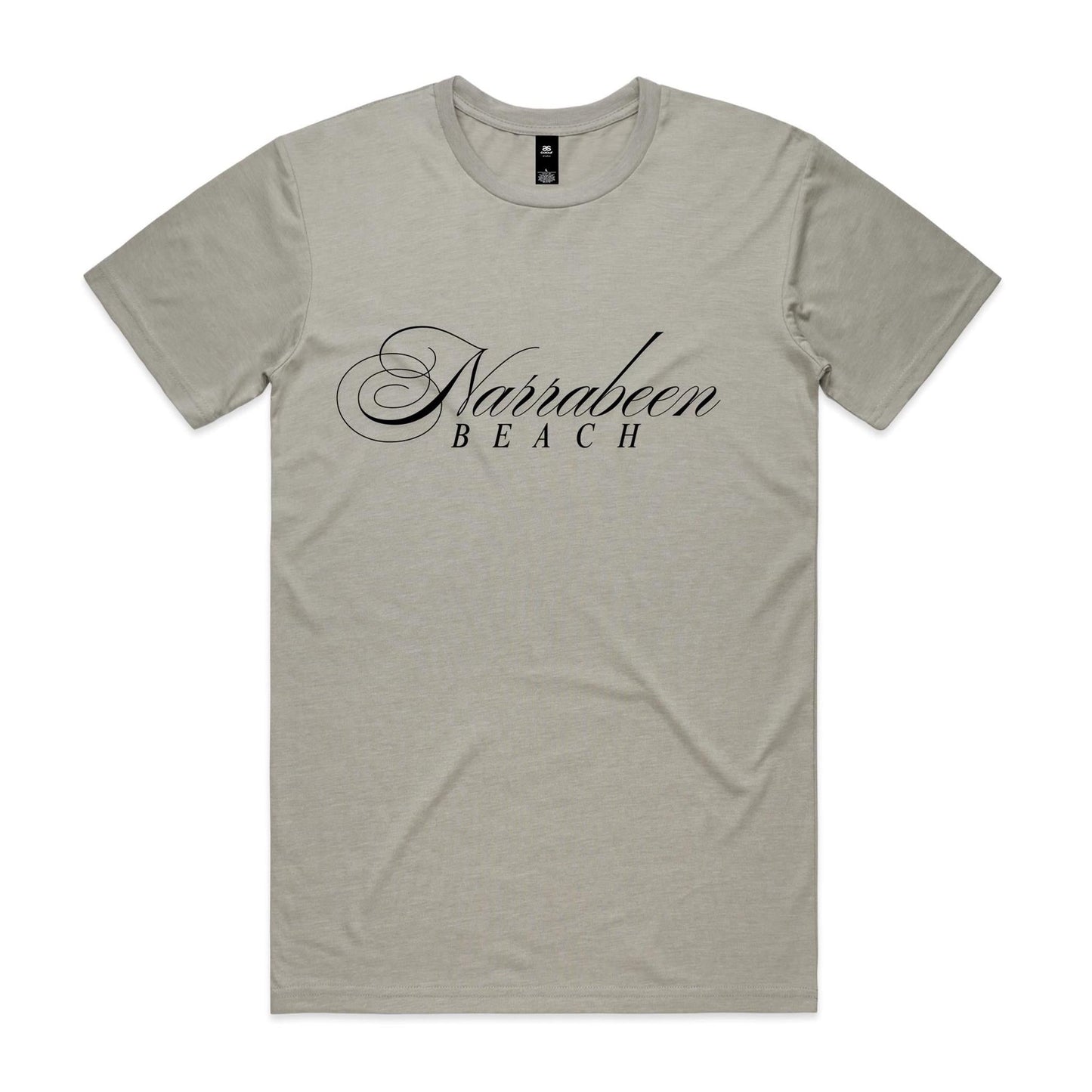 AS Colour Staple Tee Narrabeen Beach custom logo black font 