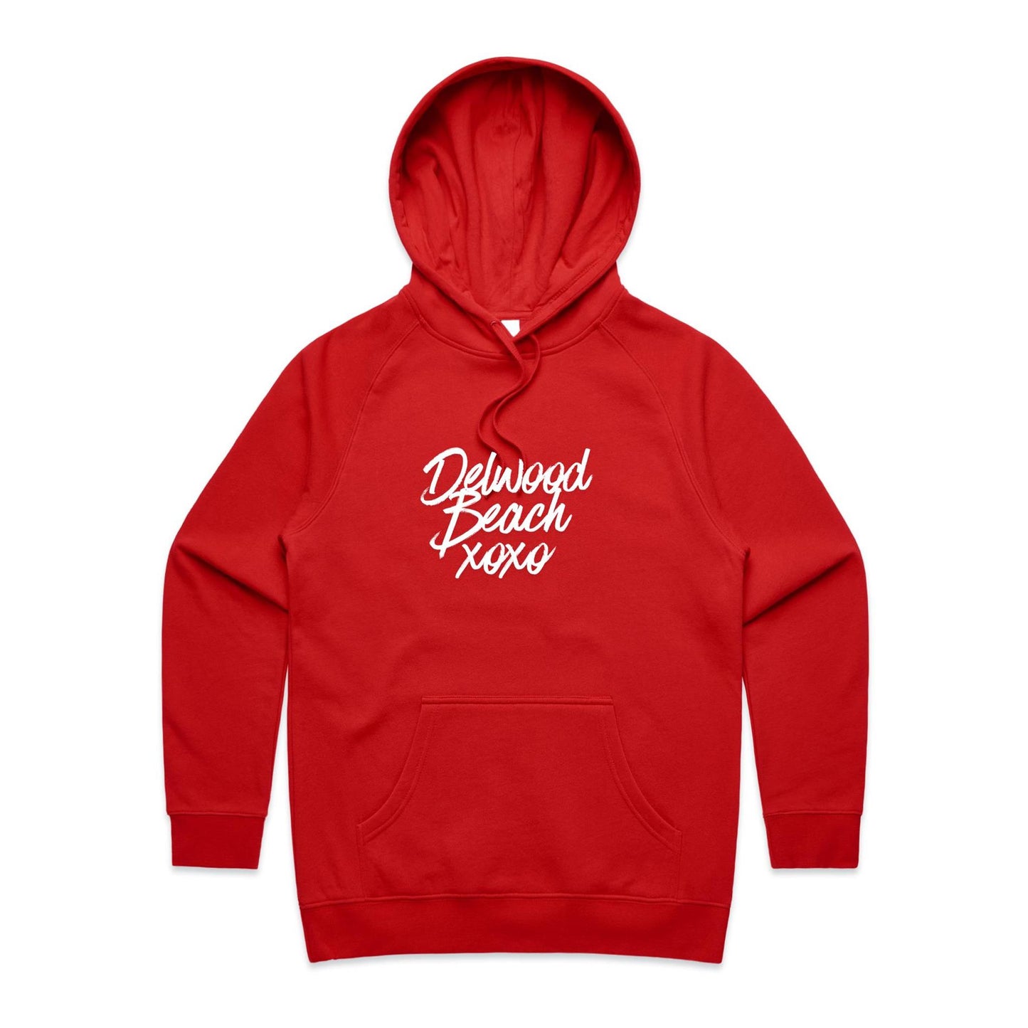 Lost Manly Women's Hoodie Delwood Beach xoxo Custom Logo Edition - Lost Manly Shop
