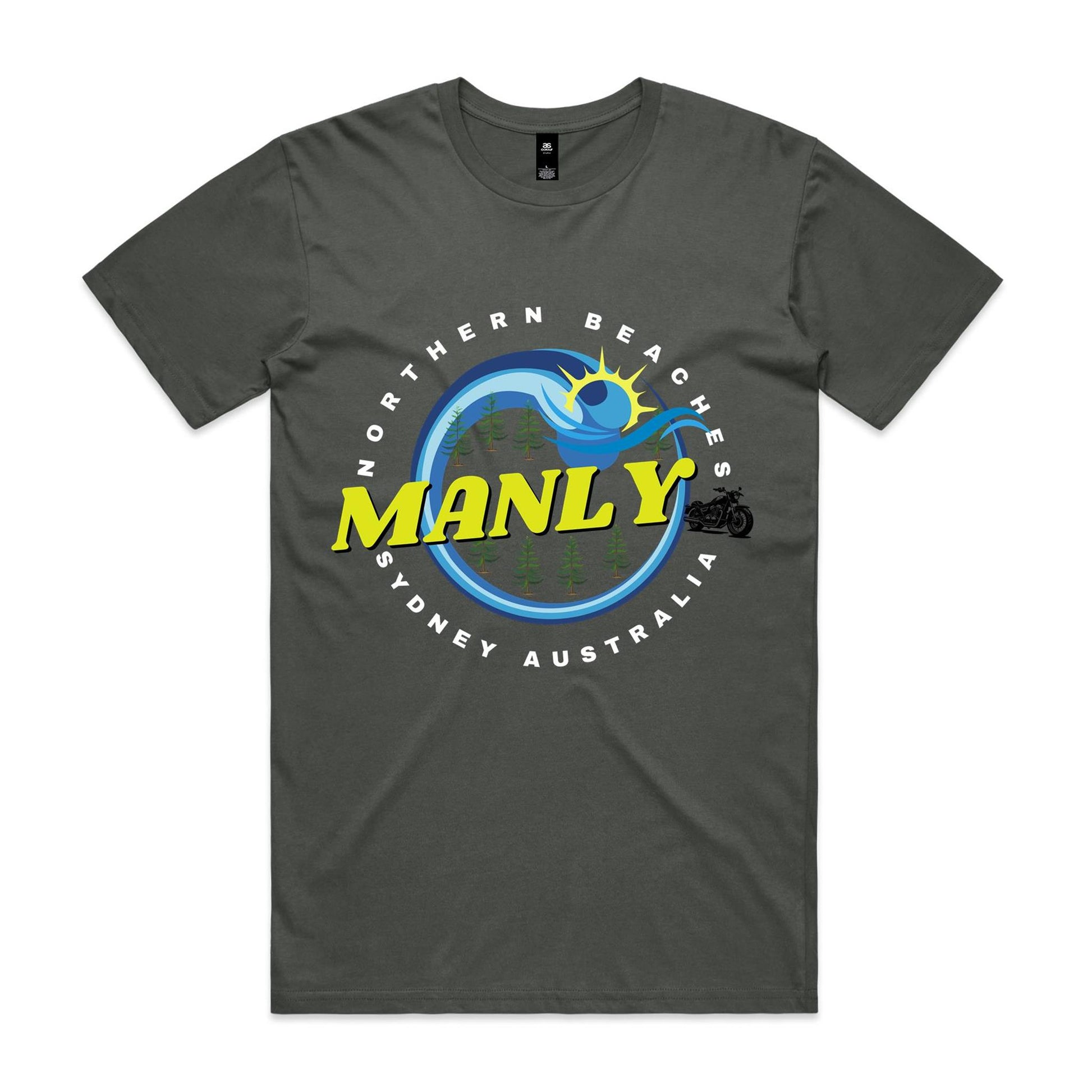 Lost Manly custom logo edition The Manly Barry AS Colour Tee - Lost Manly Shop