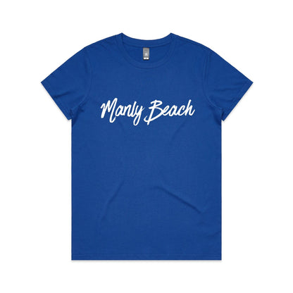 Lost Manly custom logo Manly Beach edition AS Colour Women's Maple Tee - Lost Manly Shop