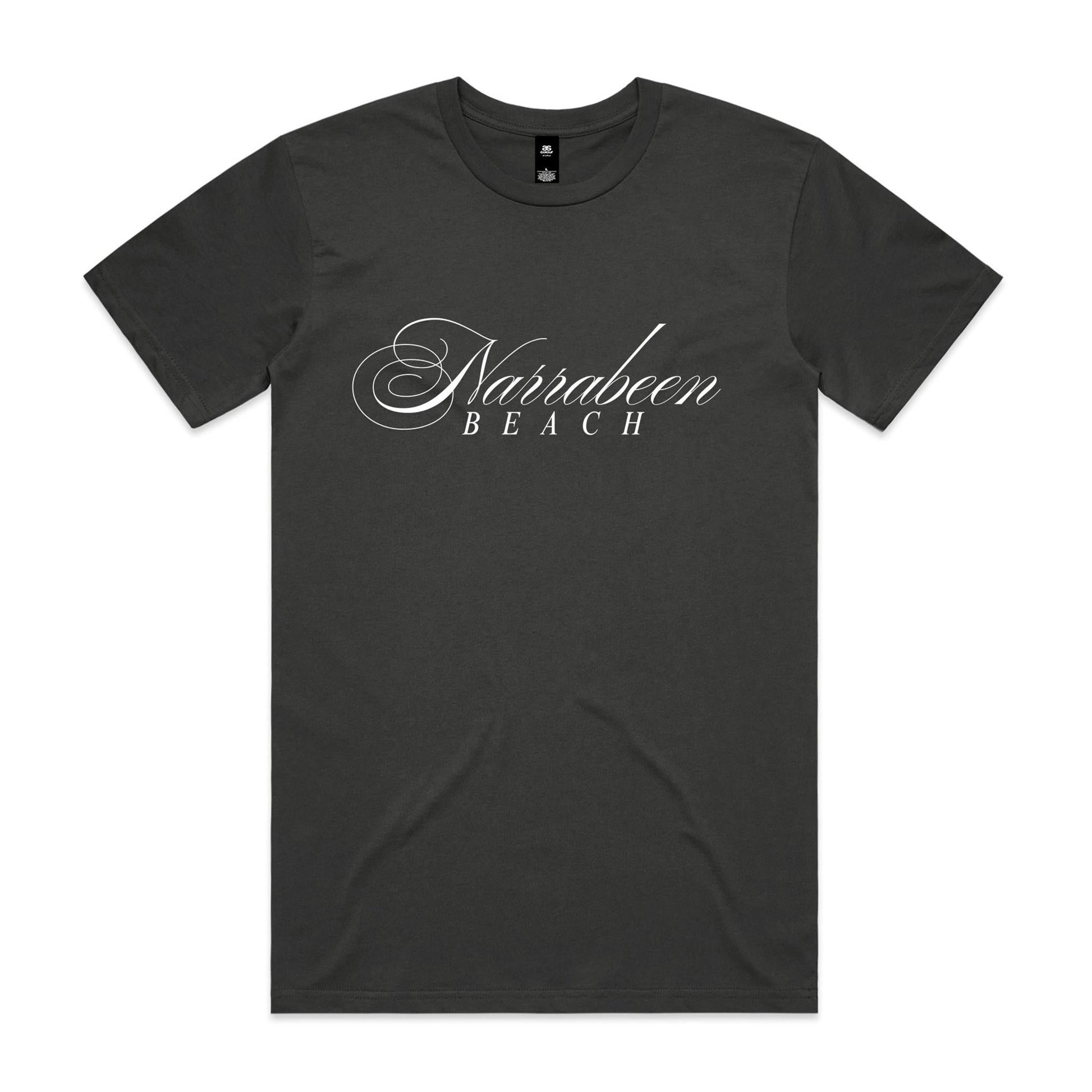AS Colour Staple Tee Narrabeen Beach custom logo white font 