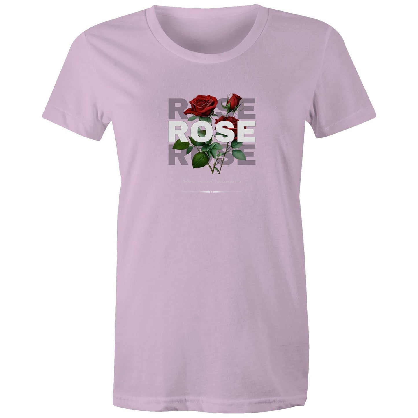 Women's Maple Tee Rose custom logo 
