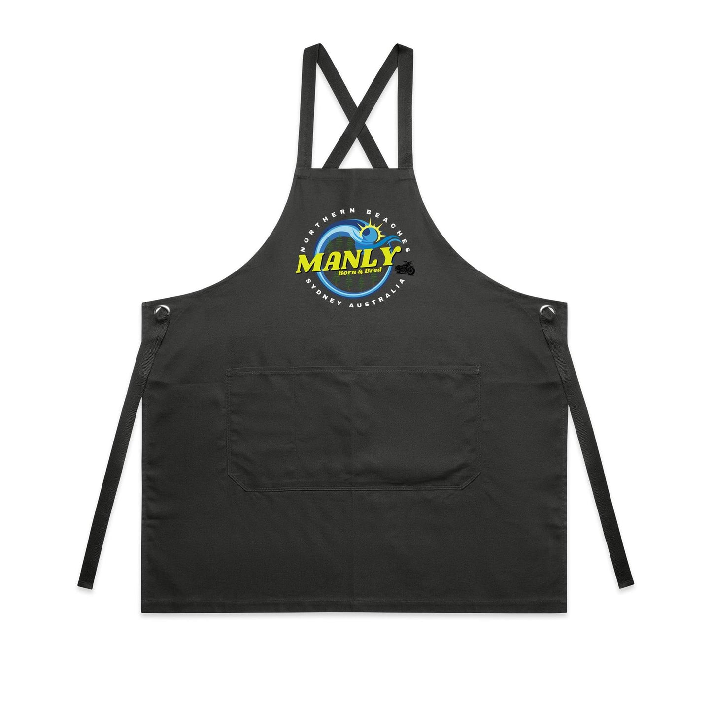 Lost Manly custom logo The Manly Barry Born & Bred edition AS Colour Carrie Apron - Lost Manly Shop
