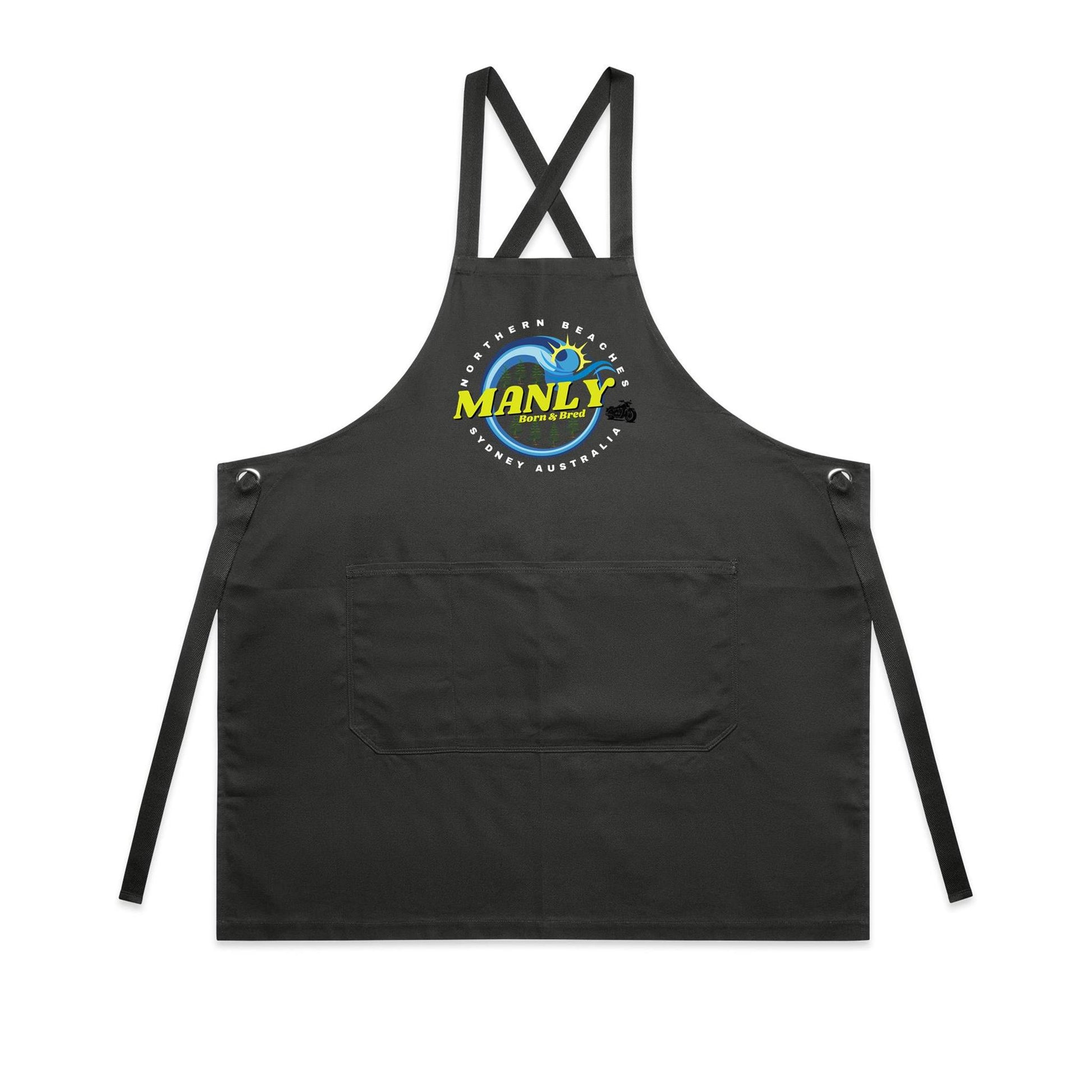 Lost Manly custom logo The Manly Barry Born & Bred edition AS Colour Carrie Apron - Lost Manly Shop