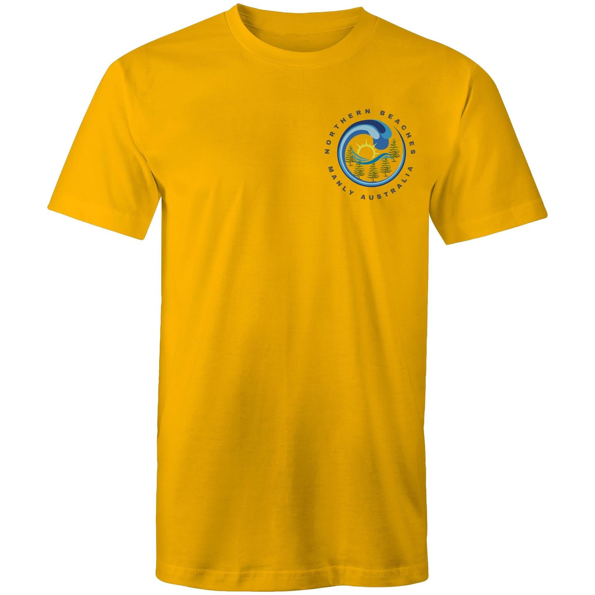 Northern Beaches Manly Australia front and back logo on AS Colour Staple Cotton Adult T-Shirt Ogo Merch