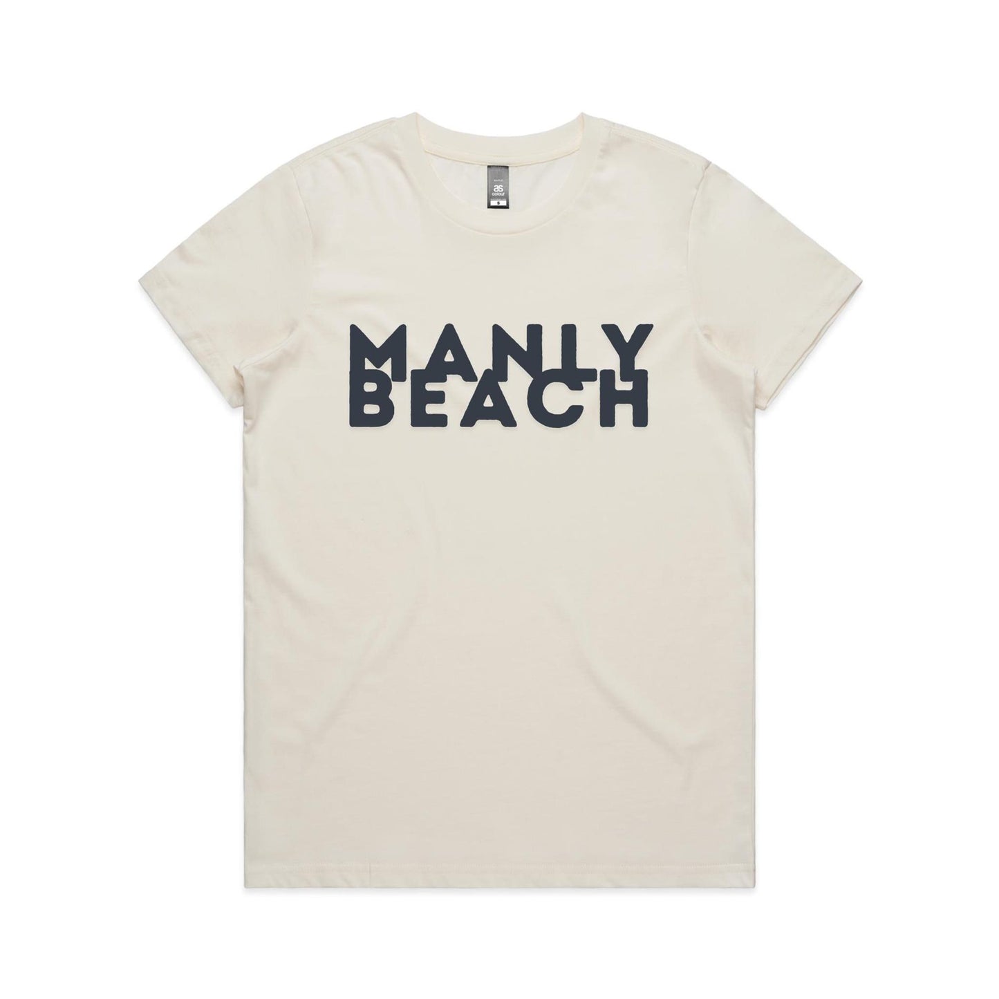 Lost Manly custom logo Manly Beach edition AS Colour Women's Maple Tee - Lost Manly Shop