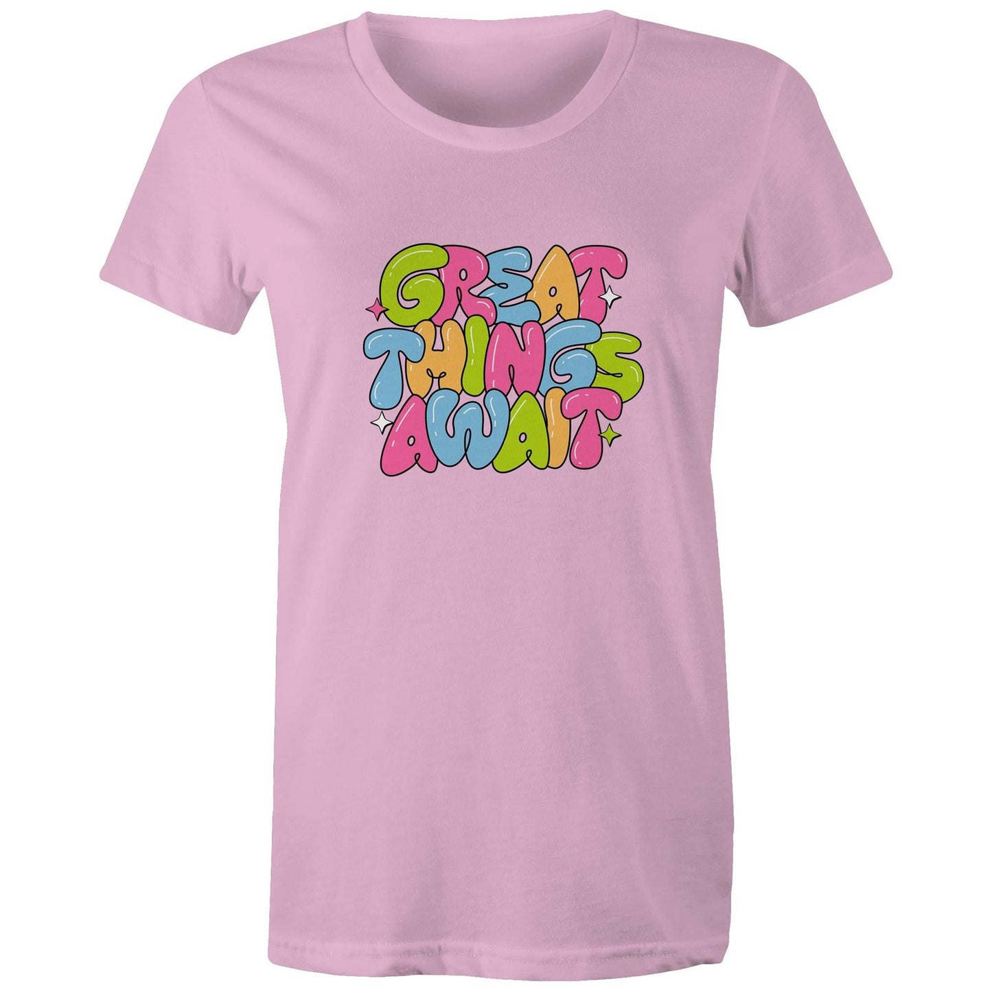 Women's Maple Tee Great Things Await 