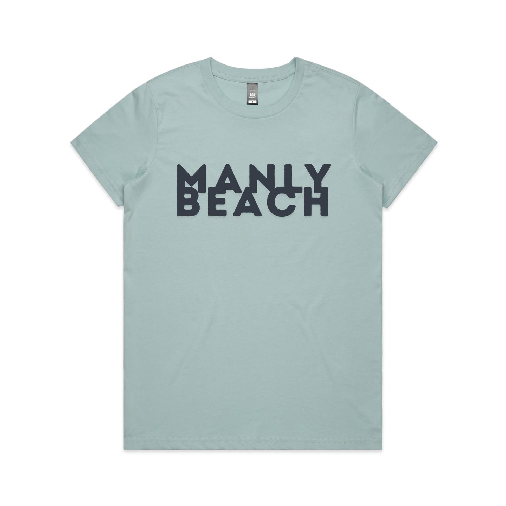 Lost Manly custom logo Manly Beach edition AS Colour Women's Maple Tee - Lost Manly Shop