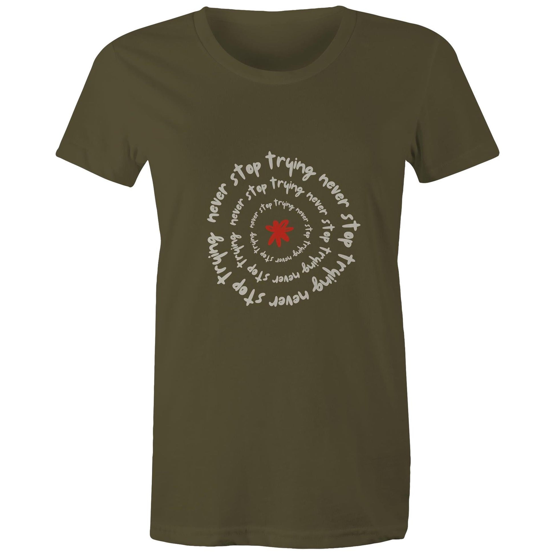 Maple Tee Inspirational Saying Logo Print 
