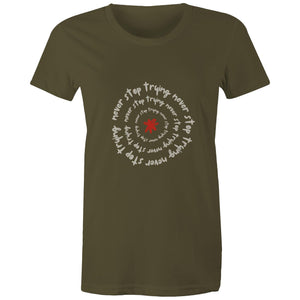 Maple Tee Inspirational Saying Logo Print 