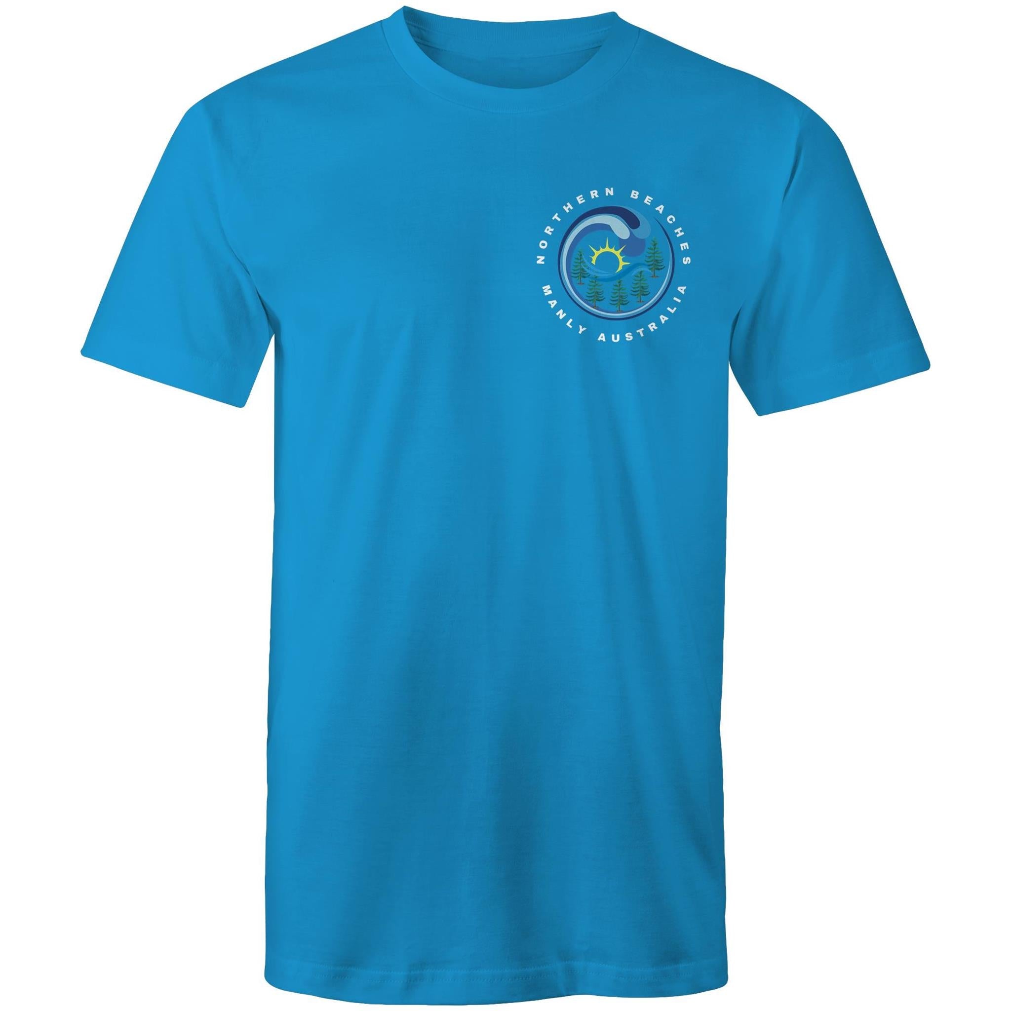 Northern Beaches Manly Australia front and back logo on AS Colour Staple Cotton Adult T-Shirt Ogo Merch