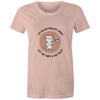 Maple Tee Need Coffee Logo Print 