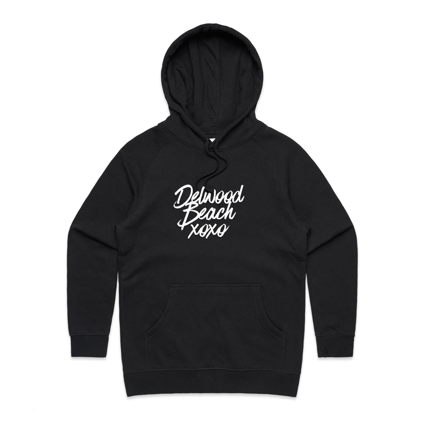 Lost Manly Women's Hoodie Delwood Beach xoxo Custom Logo Edition - Lost Manly Shop