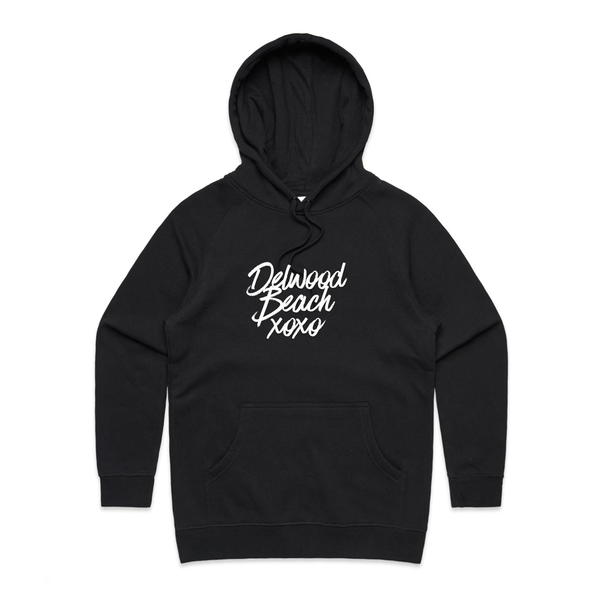 Lost Manly Women's Hoodie Delwood Beach xoxo Custom Logo Edition - Lost Manly Shop