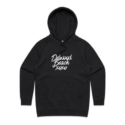 Lost Manly Women's Hoodie Delwood Beach xoxo Custom Logo Edition - Lost Manly Shop