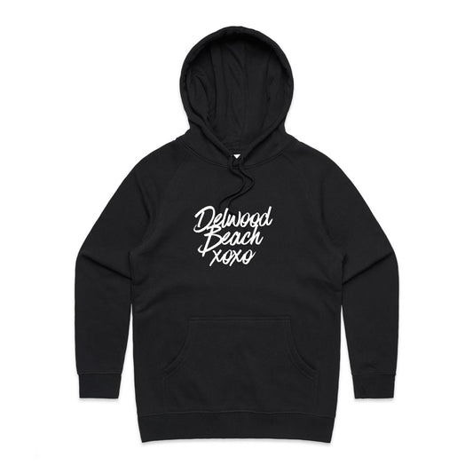 Lost Manly Women's Hoodie Delwood Beach xoxo Custom Logo Edition - Lost Manly Shop