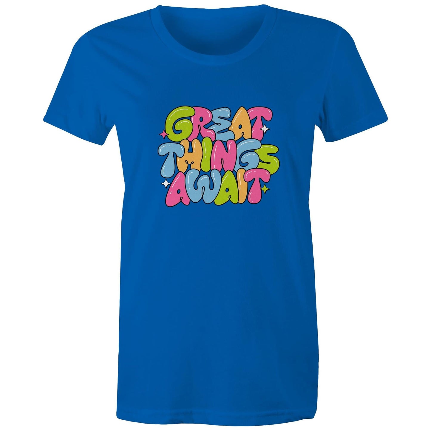 Women's Maple Tee Great Things Await 