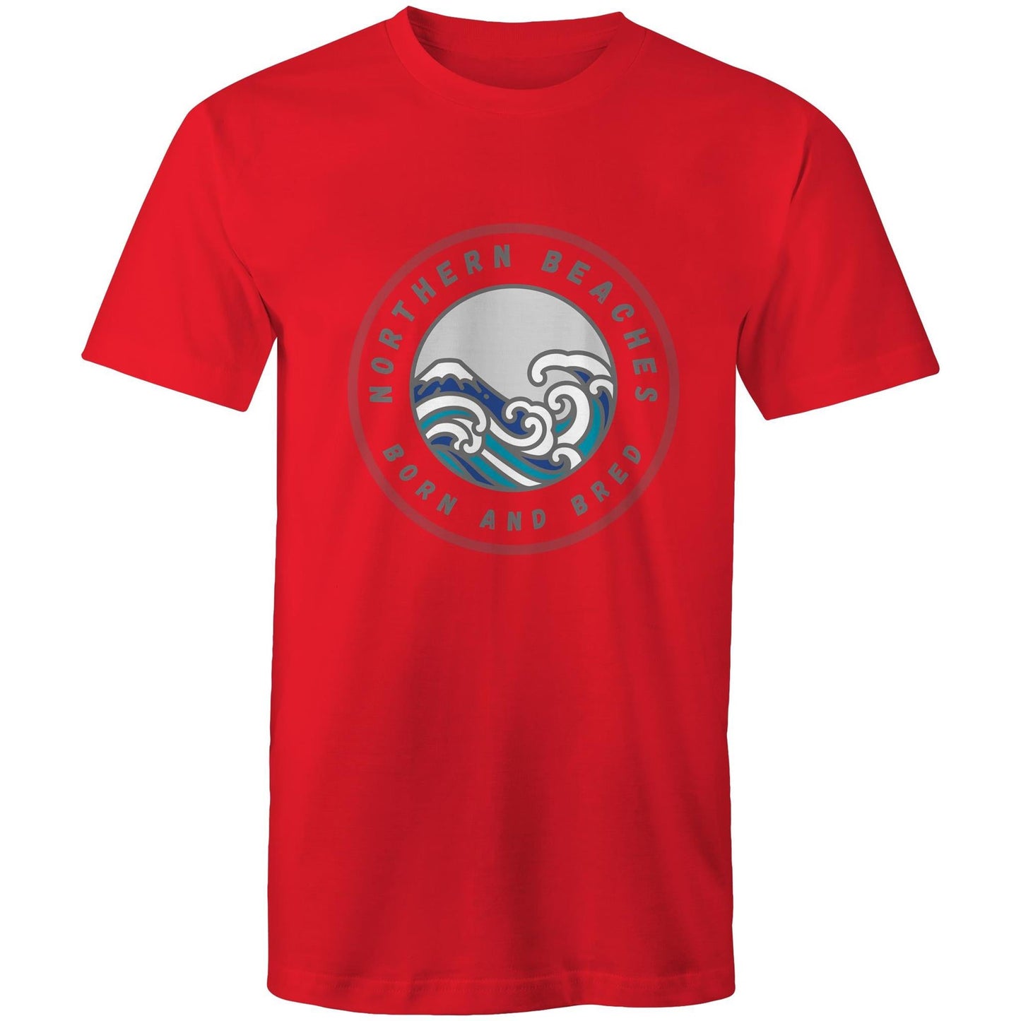 Northern Beaches Born n Bred custom logo printed on AS Colour Staple - Mens T-Shirt 
