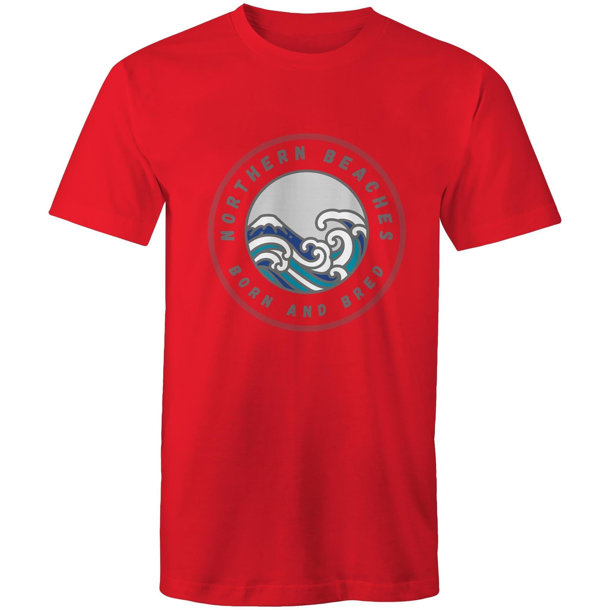 Northern Beaches Born n Bred custom logo printed on AS Colour Staple - Mens T-Shirt 