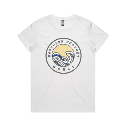 Lost Manly Custom Logo Northern Beaches Manly Edition AS Colour Women's Maple Tee - Lost Manly Shop