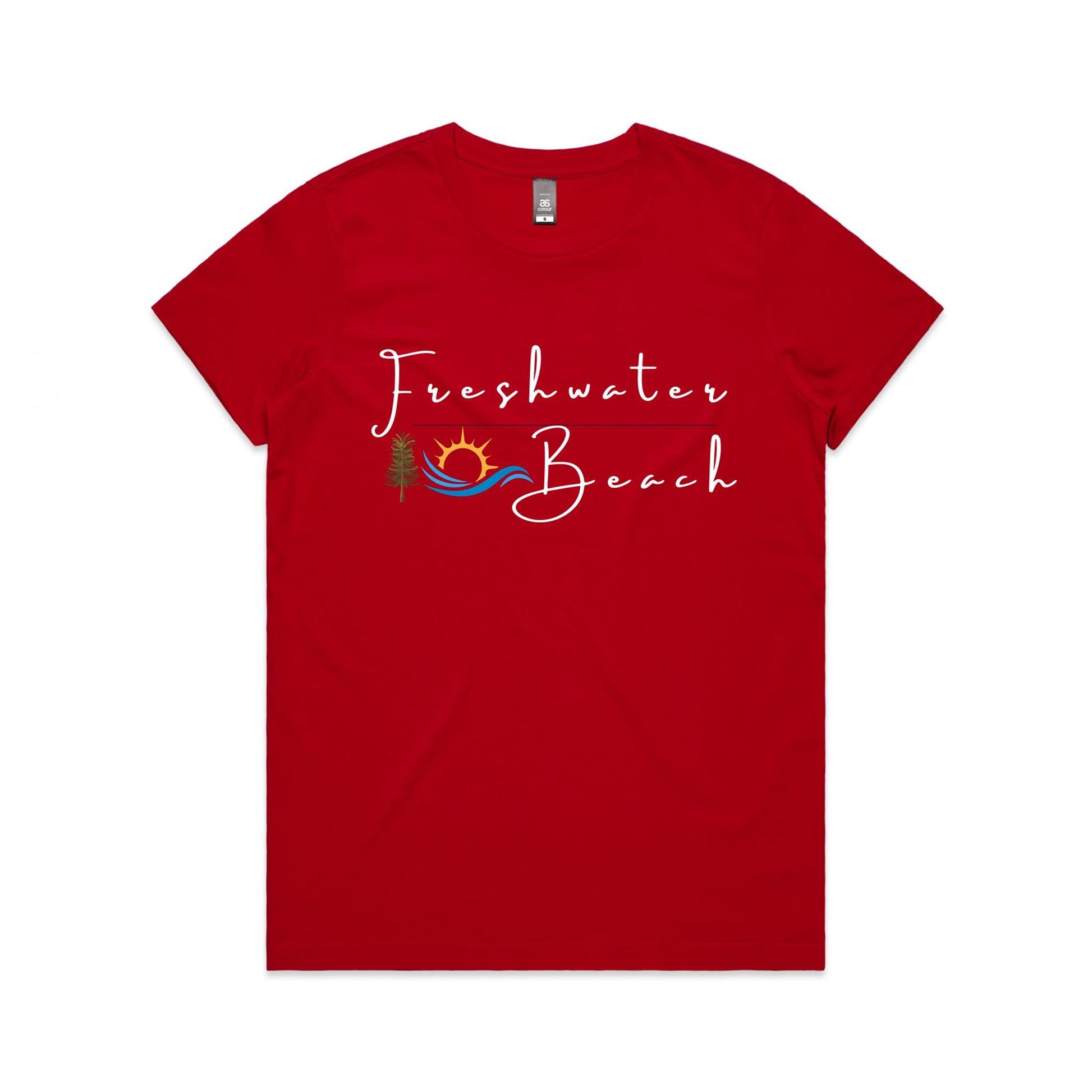 Lost Manly custom logo Freshwater Beach edition AS Colour Women's Maple Tee - Lost Manly Shop