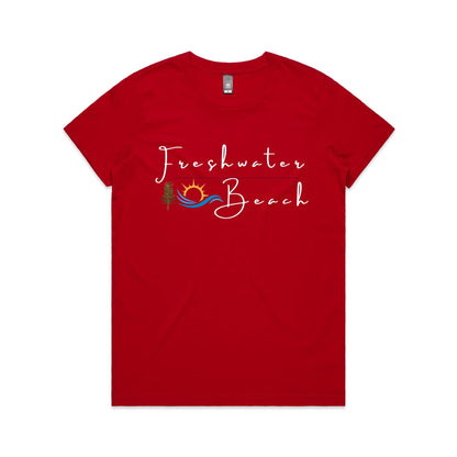 Lost Manly custom logo Freshwater Beach edition AS Colour Women's Maple Tee - Lost Manly Shop
