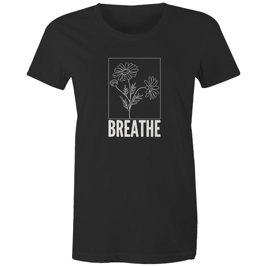 Women's Maple Tee Breathe Logo Print 
