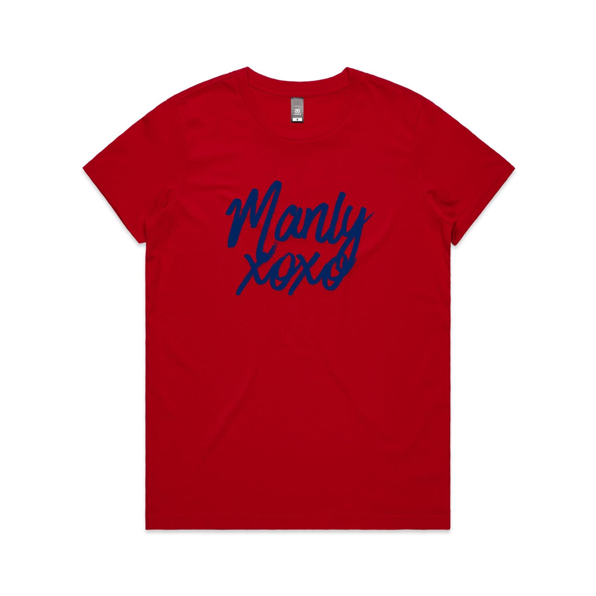 Lost Manly Custom Logo Manly xoxo Edition AS Colour Women's Maple Tee - Lost Manly Shop