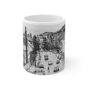 Vintage Scenic White Ceramic Mug - 11oz Coffee Cup for Retro Lovers 